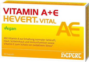 Hevert Vital Vitamin A+E Kombination Kapseln 60 Stück für Erwachsene und Kinder – Bild 1 von 1