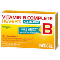 Produktbild von Hevert Vitamin B Complete B-Komplex Kapseln vegan laktosefrei zuckerfrei glutenfrei 60 Stück