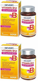Hevert Vitamin B12 500 µg Duo Aktiv Lutschtabletten für Erwachsene vegan laktosefrei glutenfrei zuckerfrei 180 Stück – Bild 1 von 1
