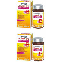 Produktbild von Hevert Vitamin B12 500 µg Duo Aktiv Lutschtabletten für Erwachsene vegan laktosefrei glutenfrei zuckerfrei 180 Stück