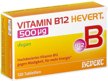 Hevert Vitamin B12 Tabletten 500 µg vegan vegetarisch 120 Stück – Bild 1 von 1