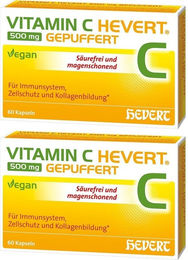 Hevert Vitamin C 500 mg gepuffert Calciumascorbat Kapseln vegan 120 Stück – Bild 1 von 1