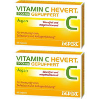 Produktbild von Hevert Vitamin C 500 mg gepuffert Calciumascorbat Kapseln vegan 120 Stück