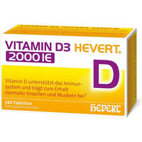 Produktbild von Hevert Vitamin D3 2000 I.E. Tabletten vegetarisch laktosefrei glutenfrei 240 Stück