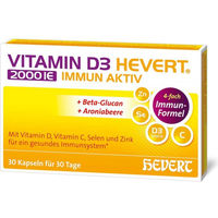 Produktbild von Hevert Vitamin D3 2000 IE Kapseln vegetarisch zuckerfrei laktosefrei glutenfrei
