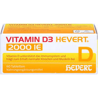 Produktbild von Hevert Vitamin D3 2000 IE Tabletten 60 Stück vegetarisch laktosefrei glutenfrei