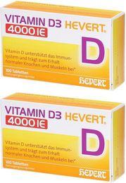 Hevert Vitamin D3 4000 IE Tabletten vegetarisch laktosefrei glutenfrei für Erwachsene 100 Stück – Bild 1 von 1