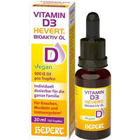 Produktbild von Hevert Vitamin D3 Bioaktiv Öl Tropfen 2000 IE 20 ml vegan