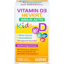 Hevert Vitamin D3 Immun Aktiv Kids Lutschtabletten vegan zuckerfrei glutenfrei laktosefrei 120 Stück – Bild 1 von 1