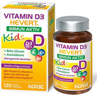 Produktbild von Hevert Vitamin D3 Immun Aktiv Kids Lutschtabletten vegan zuckerfrei glutenfrei laktosefrei