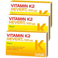 Produktbild von Hevert Vitamin K2 MK-7 100 µg Kapseln vegan laktosefrei glutenfrei 180 Stück