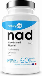 Hexagon NAD+ Nicotinamide Riboside Chloride Kapseln vegan und vegetarisch 60 Stück – Bild 1 von 2