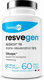 Hexagon Resveratrol Kapseln vegan ohne Zusatzstoffe 60 Stück – Bild 1 von 2