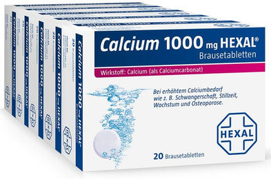 HEXAL Calcium 1000 mg Brausetabletten 100 Stück – Bild 1 von 3