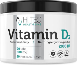HI TEC HEALTH LINE Vitamin D3 Tabletten 90 Stück – Bild 1 von 4