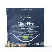 Produktbild von HIFAS DA TERRA Mico-Five Pilzextrakt Komplex aus Reishi, Maitake, Shiitake, Sonnenpilz und Chaga hochdosiert 12:1 vegan 60 Kapseln