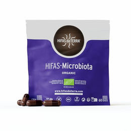 HIFAS DA TERRA Vitalpilz-Komplex mit Reishi, Löwenmähne, Pleurotus und Shiitake sowie Präbiotika, 60 Kapseln – Bild 1 von 8