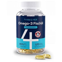 Produktbild von HIM & HER Omega 3 Fischöl Kapseln hochdosiert mit 1334 mg Omega-3 ohne Zusatzstoffe 120 Kapseln