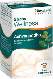 Himalaya Ashwagandha Stress Wellness Tabletten vegan ohne Zusatzstoffe 60 Stück – Bild 1 von 4