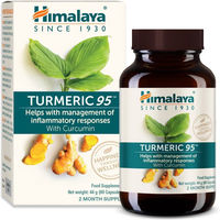 Produktbild von Himalaya Turmeric 95 Curcuma Extrakt standardisiert Kapseln vegan glutenfrei ohne Zusatzstoffe