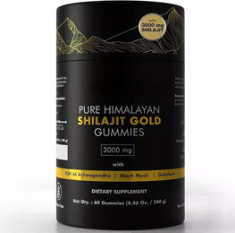 Himalayan Shilajit Gold Gummies mit Ashwagandha und Gokshura vegan 60 Stück – Bild 1 von 3