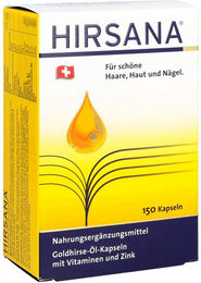 Hirsana Goldhirse-Öl Kapseln mit Zink, Biotin und Selen 150 Kapseln – Bild 1 von 2