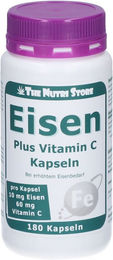 Hirundo Products Eisen 10 mg mit Vitamin C 60 mg Gluconat Kapseln für Sportler 180 Stück – Bild 1 von 2