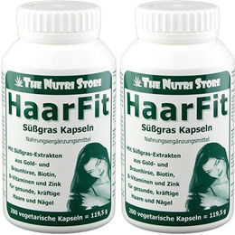 Hirundo Products HaarFit Süßgras Kapseln mit Zink, Biotin und Selen ohne Gelatine 200 Stück – Bild 1 von 1