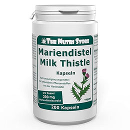 Hirundo Products Mariendistel Milk Thistle vegane Kapseln 200 Stück – Bild 1 von 2
