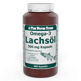 Hirundo Products Omega-3 Lachsöl 500 mg Kapseln 400 Stück – Bild 1 von 3