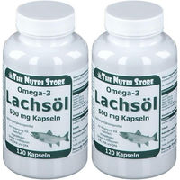Produktbild von Hirundo Products Omega-3 Lachsöl 450 mg Kapseln 120 Stück