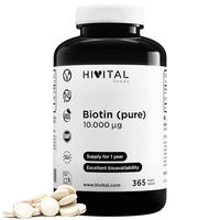 Produktbild von Hivital Biotin 10.000 mcg Vitamin B7 Tabletten 365 Stück vegan glutenfrei laktosefrei zuckerfrei