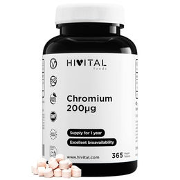 HIVITAL Chrom Picolinat 200 mcg Tabletten vegan 365 Stück – Bild 1 von 3