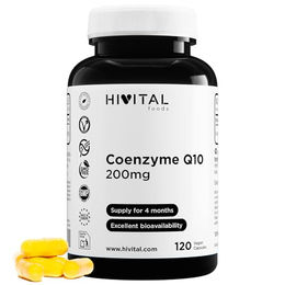 HIVITAL Coenzym Q10 Ubiquinon 200 mg 120 vegane Kapseln glutenfrei laktosefrei zuckerfrei – Bild 1 von 2