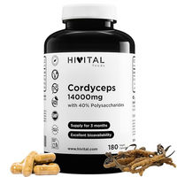 Produktbild von HIVITAL Cordyceps Pilzextrakt 14000 mg mit 40% Polysacchariden 180 vegane Kapseln