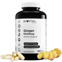 Produktbild von HIVITAL Ingwer Extrakt 6500 mg mit 5% Gingerolen 180 vegane Kapseln