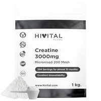Produktbild von HIVITAL Kreatin Monohydrat Pulver 1 kg, 3000 mg pro Portion, mikronisiert, vegan, glutenfrei, laktosefrei und zuckerfrei