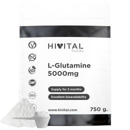 HIVITAL L-Glutamin Pulver 5000 mg 750 g vegan ohne Zusatzstoffe – Bild 1 von 1