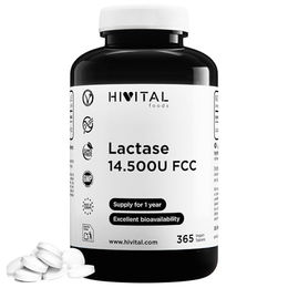 HIVITAL Laktase 14500 Einheiten Tabletten vegan glutenfrei laktosefrei zuckerfrei 365 Stück – Bild 1 von 2