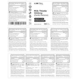 HIVITAL Mariendistel Extrakt 1000 mg mit 80% Silymarin, 180 vegane Kapseln – Bild 1 von 1