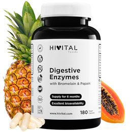 HIVITAL Multi-Enzym-Komplex Kapseln vegan glutenfrei laktosefrei zuckerfrei 180 Stück – Bild 1 von 3