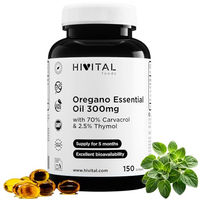 Produktbild von Hivital Oreganoöl 300 mg Softgels mit 70% Carvacrol und 2,5% Thymol in nativem Olivenöl extra, 150 Stück, glutenfrei und ohne Zusatzstoffe
