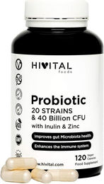 HIVITAL Probiotikum Kapseln vegan glutenfrei laktosefrei zuckerfrei 120 Stück – Bild 1 von 2