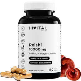HIVITAL Reishi 10000 mg Kapseln 180 Stück vegan ohne Zusatzstoffe – Bild 1 von 3