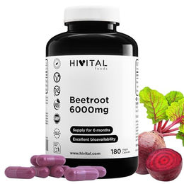 Hivital Rote Beete 6000 mg vegane Kapseln 180 Stück glutenfrei laktosefrei zuckerfrei – Bild 1 von 2