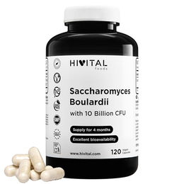 Hivital Saccharomyces Boulardii 10 Milliarden KBE vegane Kapseln 120 Stück – Bild 1 von 2