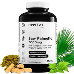 Hivital Saw Palmetto 3000 mg Kapseln 180 Stück vegan glutenfrei laktosefrei zuckerfrei – Bild 1 von 3
