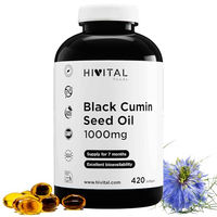 Produktbild von HIVITAL Schwarzkümmelöl 1000 mg Nigella Sativa Kaltgepresst 420 Kapseln glutenfrei laktosefrei zuckerfrei