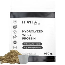 HIVITAL Whey Protein Pulver Neutral 990 g mit Molkenproteinkonzentrat und Molkenproteinisolat glutenfrei zuckerfrei ohne Zusatzstoffe – Bild 1 von 2