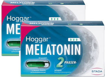 Hoggar Melatonin DUO Kapseln laktosefrei 60 Stück – Bild 1 von 2